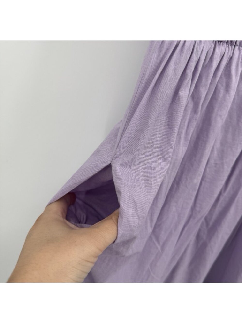 Tuckernuck Lavender Mallie Midi Dress sz XS 100% Cotton Smocked Purple *READ* - Picture 9 of 16